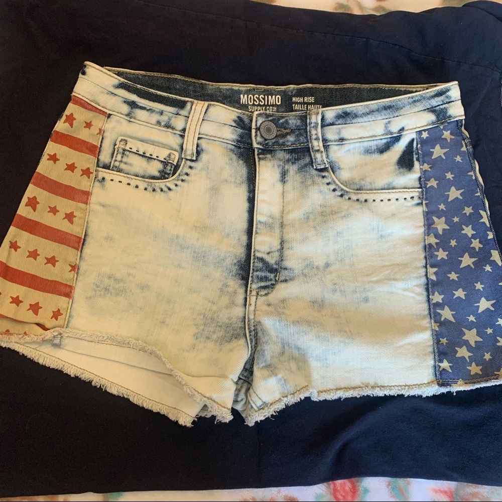 High Rise Denim Shorts Size 11 Acid Wash